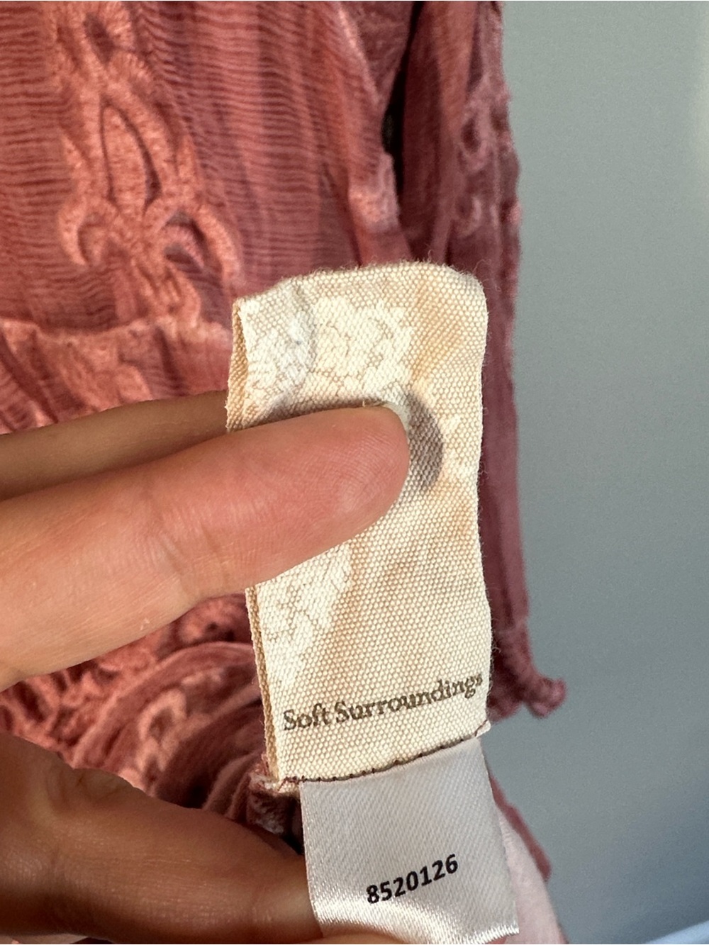 Soft Surroundings Mock Neck Silk Embroidered Blouse Size L Romantic Feminine - Picture 7 of 11